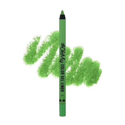 Oh My Color Gel Eye Liner Long-Lasting Waterproof Highly-Pigmented Vibrant Color Hypoallergenic and Fragrance-Free Professional Look Cruelty Free Green