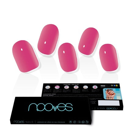 NOOVES NAILS Premium Pre-Cure Gel Nail Foils Barbie Girl Pink Semi-Hardened Gel Nail Strips Semi-Permanent Gel Stickers Gel Stickers Gel Stickers