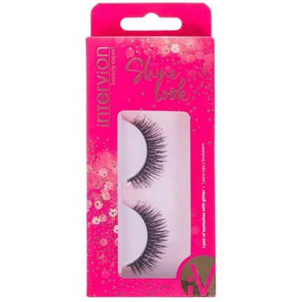 Shine Look Artificial Eyelashes with Black Glitter Inter Vion