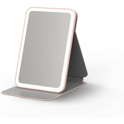 Medisana CM 400 Cosmetic Mirror with Lighting, Makeup Mirror with LED Light, Table Mirror with Rechargeable Battery Small, Foldable and Portable, Perfect for Travel