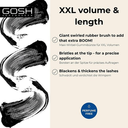 Gosh Boombastick Mascara Swirl Volume Xxl - 001 Black, 13ml