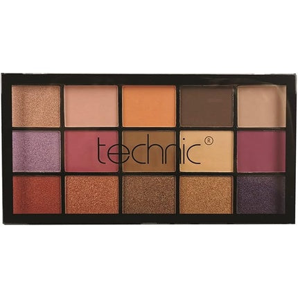 Technic Eyeshadow Palette 15 Pressed Pigment Persian Violet Shimmer Matte Eyes