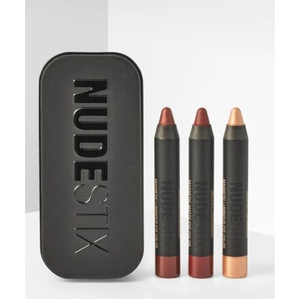 Nudestix Mini Limited Edition Nude Metallic Berry 3 Piece Eye Kit NIB