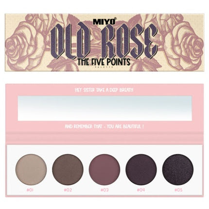 MIYO The Five Points Eyeshadow Palette Old Rose 6.5g