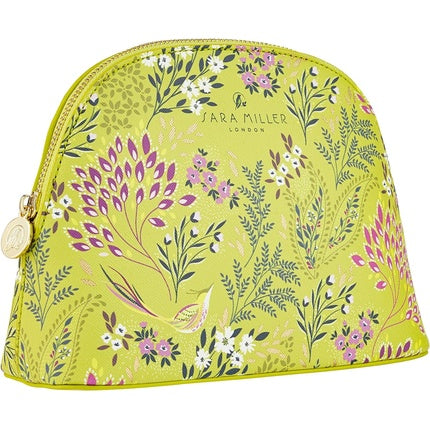 Sara Miller Beauty Haveli Garden Medium Green Cosmetic Wash Hand Bag Toiletries & Beauty Essentials Vegan Leather Printed Travel Gift