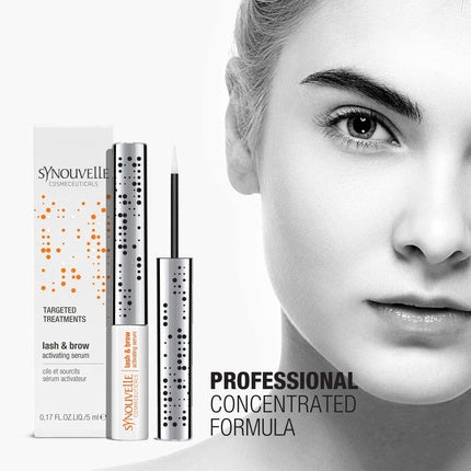 Synouvelle Cosmeceuticals Lash & Brow Activating Serum Concentrated Growth Serum for Eyelashes & Eyebrows 5ml