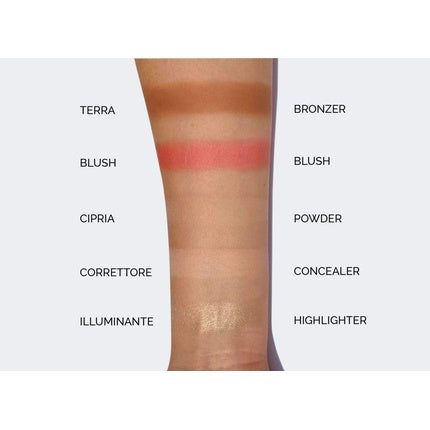 PUPA Milano Contouring Bronzer Palette Never Without - Face Highlighter Cream Concealer Contouring Bronzer and Blush 002 Medium Skin