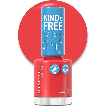 Rimmel London Kind and Free Clean Nail Polish 8ml 155 Sunset Soar