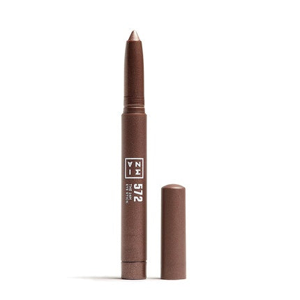 3INA The 24H Eye Stick Creamy Waterproof Formula 2 In 1 Eyeshadow And Eyeliner Highly Pigmented Shades 24 Hour Long Lasting Matte Sparkly Or Metallic Finish 0.049 Oz 572 Cool Brown