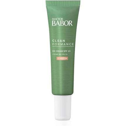 DOCTOR BABOR CLEANFORMANCE BB Cream SPF 20 Tinted Cream with Sun Protection Medium Coverage Vegan Formula 30ml 02 Medium
