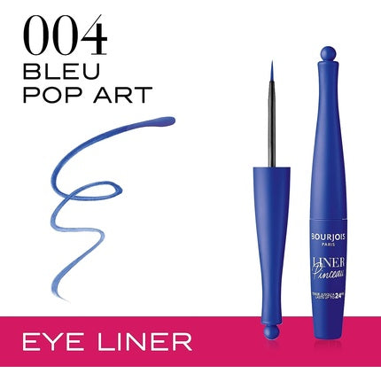 Bourjois Liquid Eyeliner Pinceau Waterproof with Long Lasting Precise 04 Blue Pop Art 1 Count
