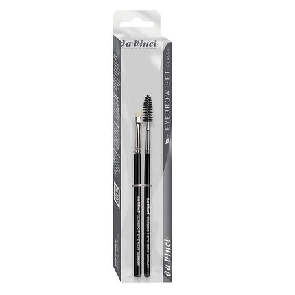 Eyebrow Brush Set with Makeup Instructions Handmade in Germany