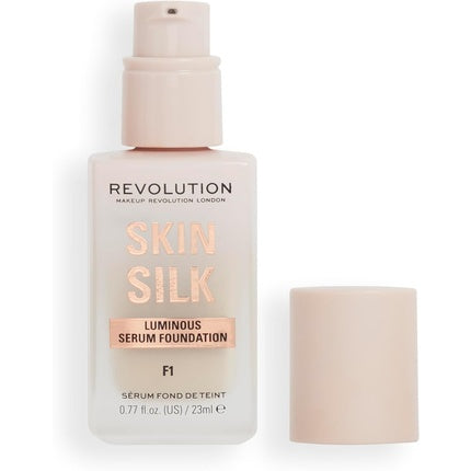 Makeup Revolution Skin Silk Serum Foundation Light to Medium Coverage with Hyaluronic Acid 23ml
