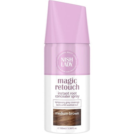 Nishlady Magic Retouch Sprays for Women Medium Brown 100ml Instant Root Concealer Spray Root Touch Up