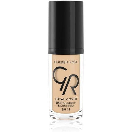 Golden Rose Total Cover 2 in 1 SPF15 Foundation & Concealer 01 Porcelain