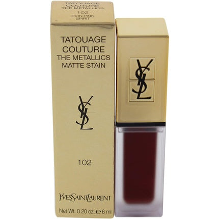 Yves Saint Laurent Tatouage Couture The Metallics 102 Iron Pink Spirit Lip Stain 0.1g