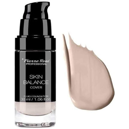 Pierre Rene Skin Balance Cover Fluid Foundation Waterproof Concealing Foundation 19 Cool Ivory 30ml