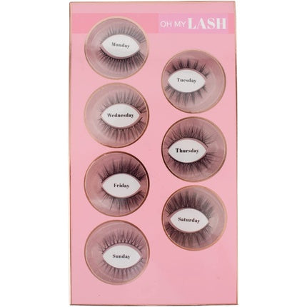 OH MY LASH Black Faux Mink False Strip Eyelashes 7 Pairs with 7 Different Styles