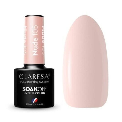 Claresa Soak Off Uv/Led Nude Hybrid Nail Polish 105 - 5g