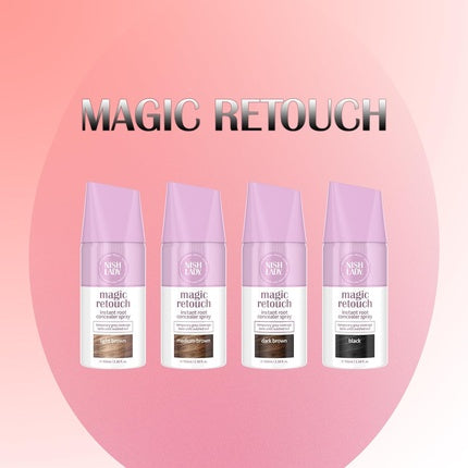 Nishlady Magic Retouch Sprays for Women Medium Brown 100ml Instant Root Concealer Spray Root Touch Up