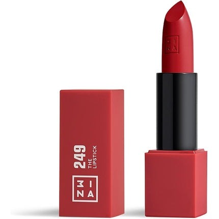 3INA Makeup The Lipstick 249 Vivid Red Lipstick with Vitamin E and Shea Butter Long Lasting Lip Color Matte Finish Creamy Texture Vegan Cruelty Free