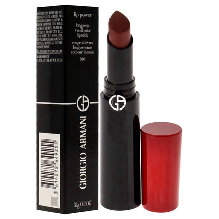 Giorgio Armani Lip Power Longwear Vivid Color Lipstick 504 Flirt 0.11 oz