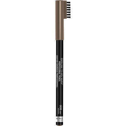 Rimmel Brow This Way Brow Pencil With Brush 005 Ash Brown 0.25g
