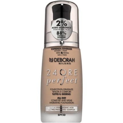 Deborah Milano Liquid Foundation 24 Hours Perfect Moisturizing SPF 20 30ml No. 2.1 Vanilla
