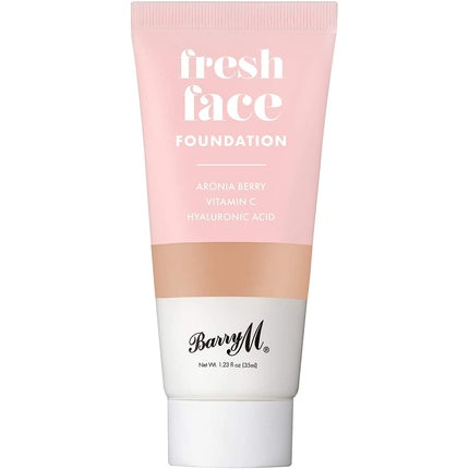 Barry M Cosmetics Fresh Face Lightweight Liquid Foundation with Hyaluronic Acid and Vitamin C Shade 8