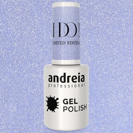 Andreia Professional Semi-Permanent Nail Gel Polish I DO Limited Collection Colour ID6 Sky Blue with Silver Sparkles 10.5ml