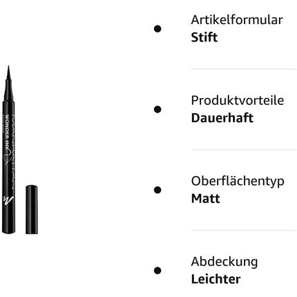 Manhattan Wonder'ink Eyeliner Color Black 001 12ml