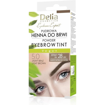 Delia Powdered Eyebrow Henna 5.0 Light Brown 4g