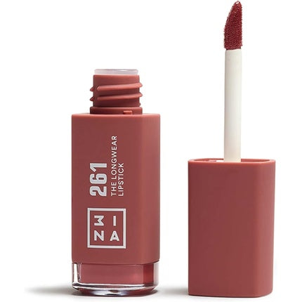 3INA Makeup The Longwear Lipstick 261 Dark Nude Long Lasting Matte Lipstick with Hyaluronic Acid