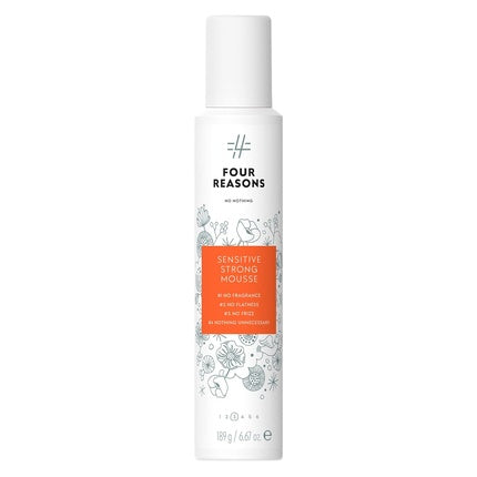No nothing Very Sensitive Strong Mousse - Perfume-Free, Hypoallergenic, Alcohol-Free Styling Mousse for Volume - Gluten-Free, Soy-Free, Paraben-Free 6.8 oz