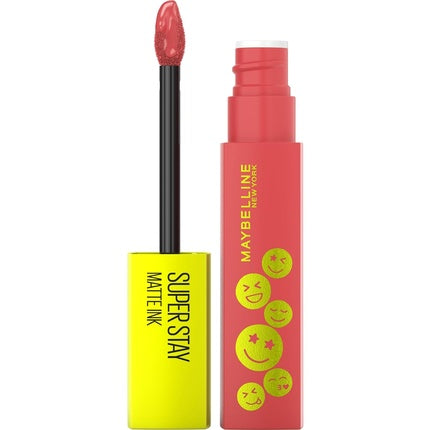 Maybelline New York Liquid Lipstick with Matte Finish 16h Long-lasting Non-transfer Vegan Formula Super Stay Matte Ink Moodmaker 5ml 435 De-Stresser