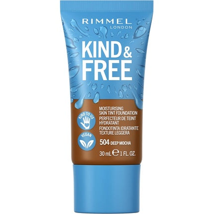 Rimmel Kind + Free Moisturising Skin Tint Foundation Deep Mocha 504 30ml
