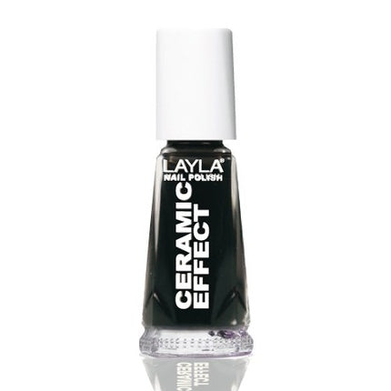 Layla Cosmetics 1243R23-031 Ceramic Effect Nail Polish Pure Black 0.01l