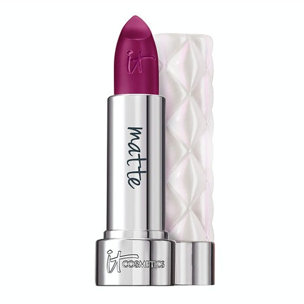 IT Cosmetics Pillow Lips Lipstick Gaze Magenta Plum Matte Finish with Collagen Beeswax & Shea Butter 0.13 oz