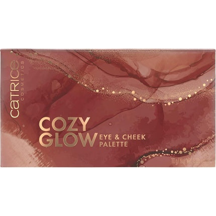 Catrice Cozy Glow Eye & Cheek Palette Rouge Palette 6 Colors Long-Lasting Shimmering Matte Vegan Perfume Alcohol Paraben Free 10g