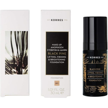 KORRES Natural Black Pine Foundation Shade 1 30ml Vegan