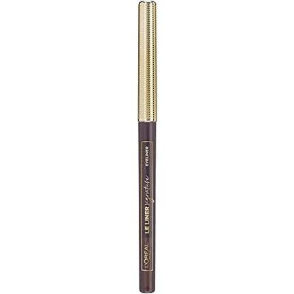 L'Oréal Paris Le Liner Signature 05 Brown Silk Precise and Long-Lasting Eyeliner Pen Shape with Removable Lead Smudge-proof and Waterproof