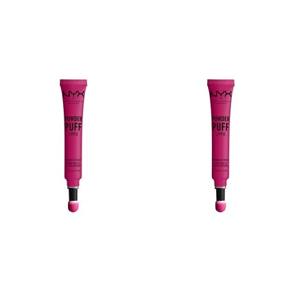NYX PROFESSIONAL MAKEUP Powder Puff Lippie Lip Cream Liquid Lipstick Teenage Dream Hot Pink 0.40 Fl Oz - Pack of 2