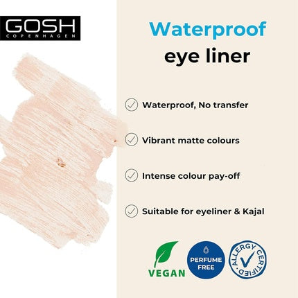 GOSH Matte Eyeliner in Intense Black Creamy Soft Texture High Coverage Ideal for Smokey Eyes Perfect with Mascara Vegan and Fragrance-Free 1 Stück