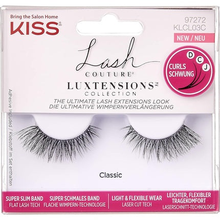 KISS Lash Couture LuXtensions Collection Classic Fake Lashes with Super Slim Band and Lash Glue
