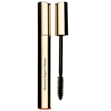 Clarins Supra Volume Mascara Award Winning Volumizing Lengthening Double Volume Effect Visibly Thickens & Smoothes Lashes Clump-Free and Smudge-Proof Long-Wearing 01 Black 0.20 Fl Oz