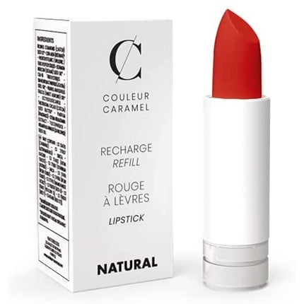 Couleur Caramel Organic & Vegan Matte Lipstick Refill 125 Fire Red