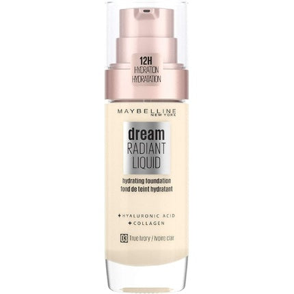 Maybelline Dream Radiant Liquid Hydrating Foundation with Hyaluronic Acid and Collagen 03 True Ivory