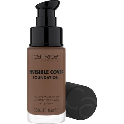 Catrice Invisible Cover Foundation 30ml 060N Moisturizing Long-Lasting Natural for Dry Skin Vegan Oil-Free Paraben-Free Microplastic-Free