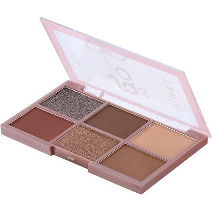 Lamel To Go Eyeshadow Palette 6 Universal Shades Burgundy N.404 Compact Design - Cruelty Free