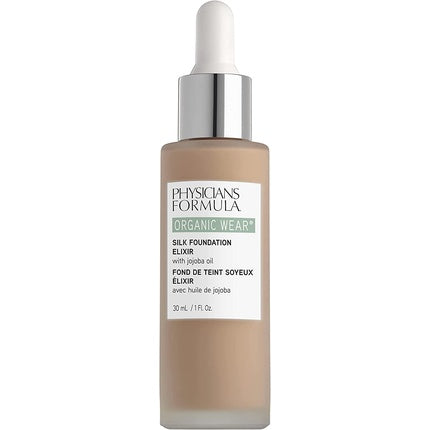 Physicians Formula Organic Wear Silk Foundation Elixir with Organic Jojoba Oil, Aloe Vera, Coconut Oil and Botanical Cactus Flower Light